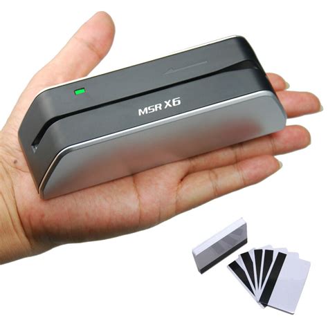 Smart card readers can also read cards like ids, sd cards, authenticate users, and other personal and professional tasks. MSR-X6 Mini USB MSRX6 Magnetic Stripe Credit Card Reader Writer Swipe MSR X6/206 | eBay