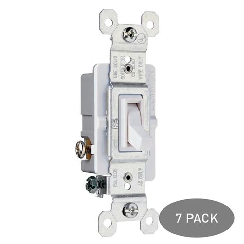 Legrand 15 Amp 3 Way Framed Toggle Light Switch White 7 Pack In The