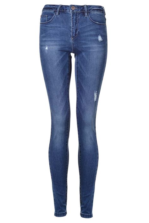 Only Ultimate Long Length Skinny Jeans In Medium Blue Iclothing