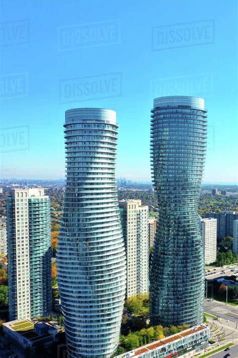 An Aerial Vertical View Of The Absolute World Complex In Mississauga