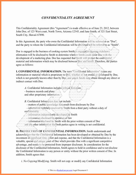 30 Confidentiality Clause For Documents Example Document Template