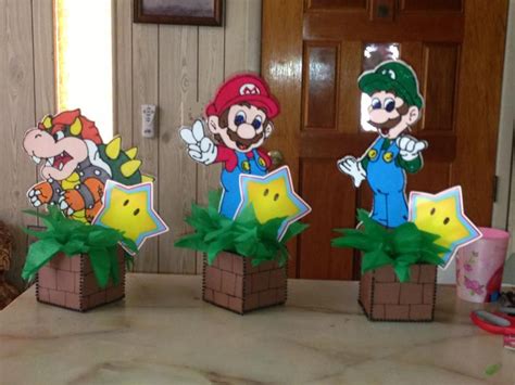 Super Mario Centerpieces Birthday Centerpieces Pinterest