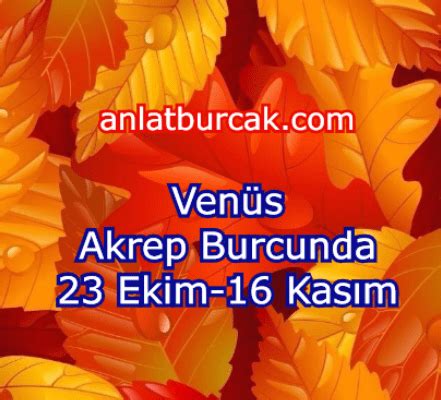 Venüs Akrep Burcunda 23 Ekim 16 Kasım 2022 Anlat Burçak