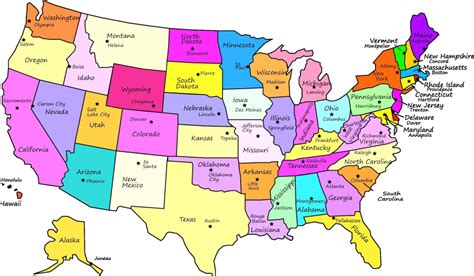 Us map with state names. Printable Us Timezone Map With State Names | Printable Maps