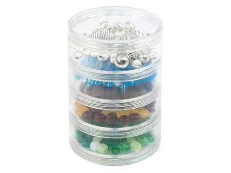 Beadalon Large Bead Storage Stackable Containers Four Per Stack