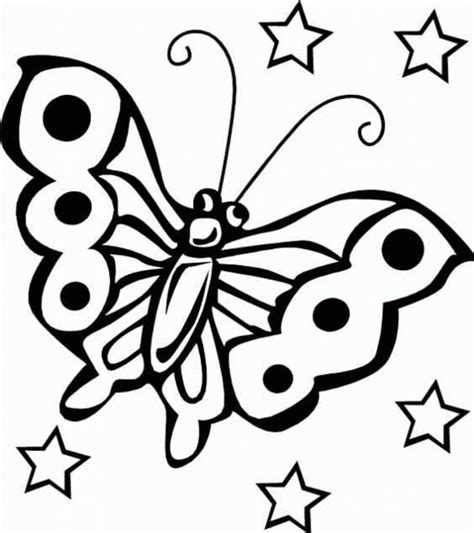 Dibujos de Estúpida Mariposa para Colorear para Colorear Pintar e