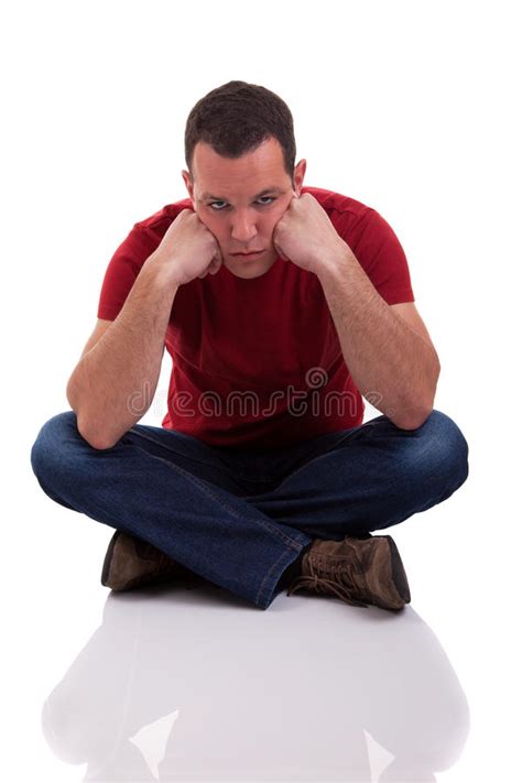I would suggest you to check for minerals and rule out mineral imbalance. Upset Man Sitting Cross-legged On The Floor Stock Image ...