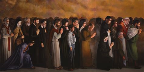 Communion Of Saints And The Crucifixion — John Mccoy Art