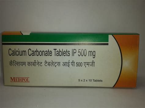 Calcium Carbonate Tablets Ip 500mg At Rs 27stripe Calcium Carbonate