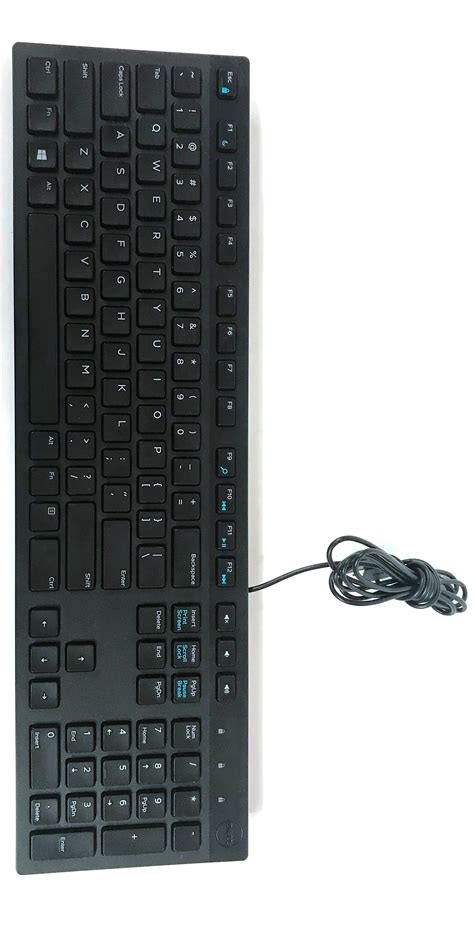 Dell Kb216 Slim Black Usb Wired Multimedia Desktop English Keyboard