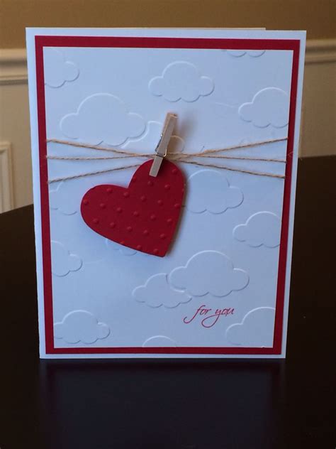 Stampin Up Heart Punch Small Script Valentines Day Cards Handmade