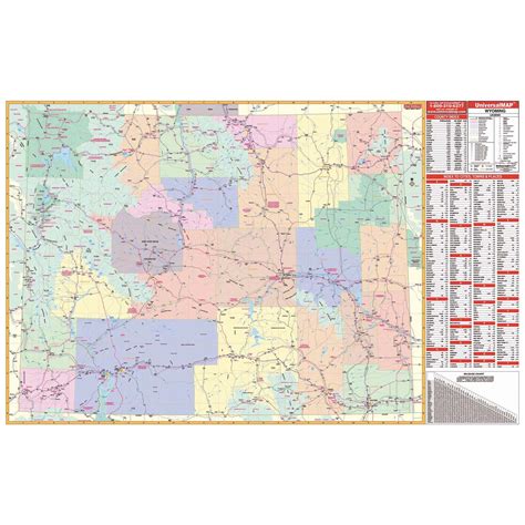 Wyoming State Wall Map Shop State Wall Maps