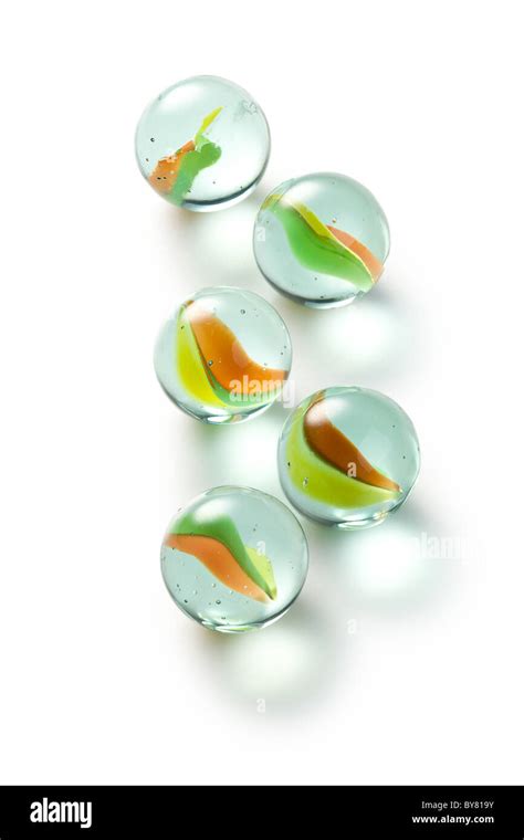 Colorful Glass Marbles On White Background Stock Photo Alamy