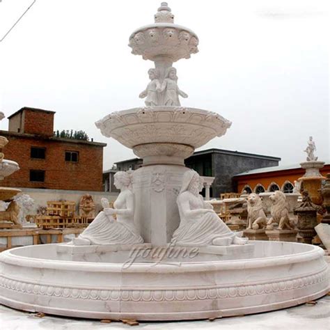 Greek Statue Hand Carved Stone Garden Water Fountain For Estatemokk
