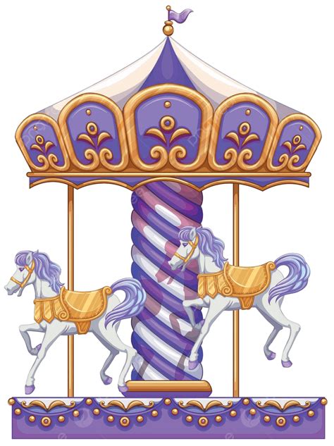 A Purple Merry Go Round Ride Music Purple Circular Vector, Music