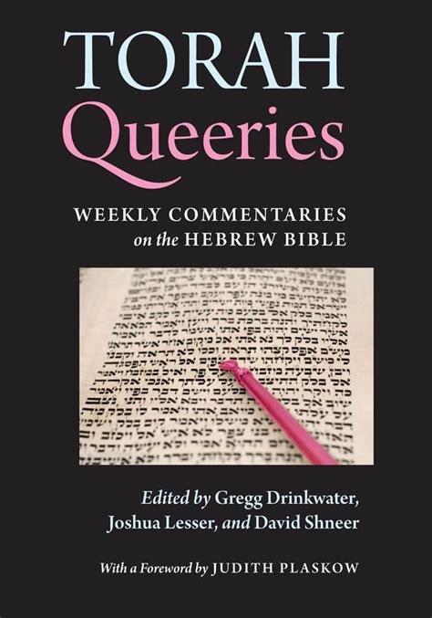 Torah Queeries Weekly Commentaries On The Hebrew Bible Drinkwater