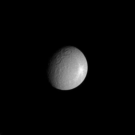 Impact On Saturns Moon Rhea Cassini Huygens Space Science Our