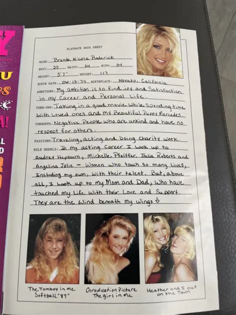 Playboy Magazine April Sex Music Issue Brande Roderick
