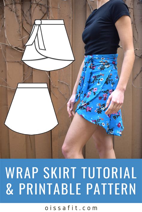 Wrap Skirt Tutorial Free Printable Pattern Wrap Skirt Tutorial