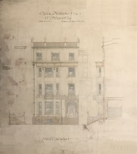 Architectural Plans 183 Marlborough 1882 Back Bay Houses