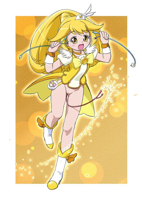 rule 34 pretty cure smile precure solo tagme white border yayoi kise yellow background yellow