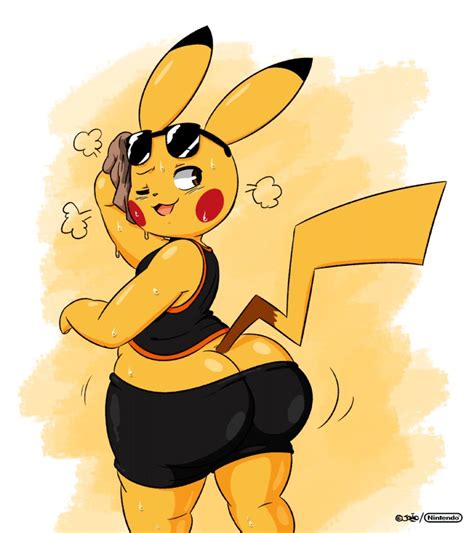 Rule 34 3 Anthro Anthrofied Ass Big Booty Pikachu Big Butt Clothed