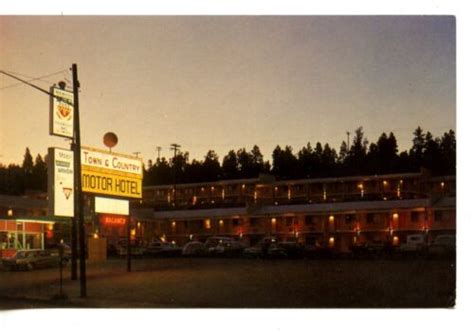 Night Town And Country Motor Hotel Flagstaff Arizona Vintage Advertising