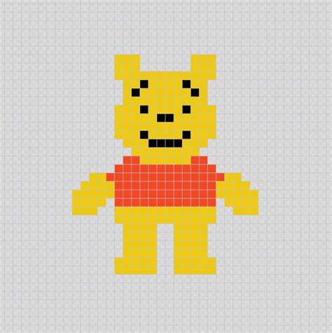 Winnie The Pooh Pixel Art Minecraft Pixel Art Anime Pixel Art Pixel Art