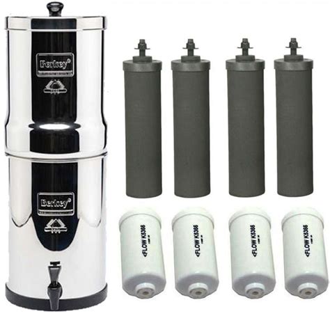 Big Berkey Bk4x4 Countertop Water Filter System With 4 Black Berkey