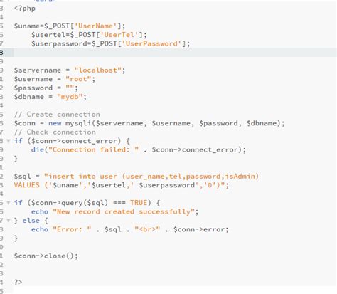 Sql Php Code To Connect With Mysql Database Not Apply Stack Overflow