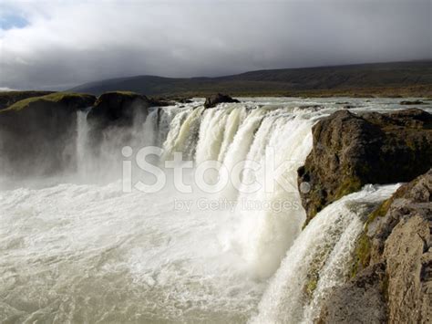 Godafoss Waterfalls Iceland Stock Photo Royalty Free Freeimages