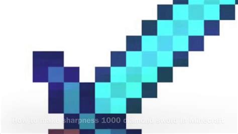 How To Make Sharpness 1000 Sword In Minecraft 113 Youtube