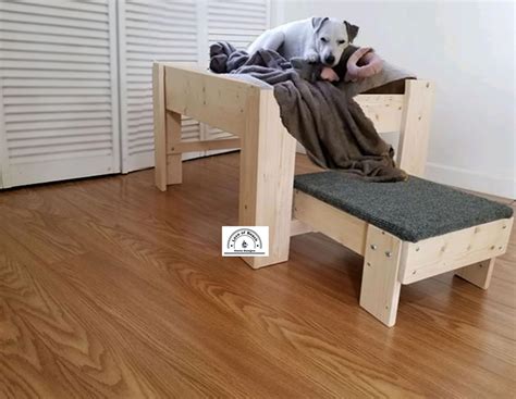 Average Size Wood Raised Elevated Dog Bed Platform With Step Etsy Norway