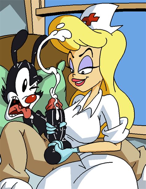 rule 34 animaniacs anthro ball fondling balls big breasts blonde hair breasts cock and ball