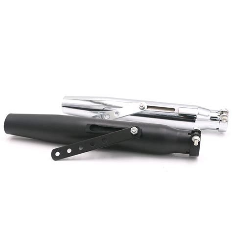 Emgo cafe racer chrome universal muffler. Vintage Motorcycle Slip On Tapered Exhaust Pipe Muffler ...