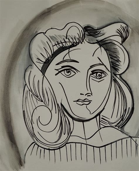 Pablo Picasso Ink Drawing Original Drawing Artwork Art Etsy Drawing