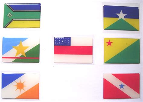 Enquanto as faixas azuis simbolizam o céu azul, a cor branca representa a neve dos andes. Todas Bandeiras Da Região Norte Do Brasil 6x4cm - Bre - R ...