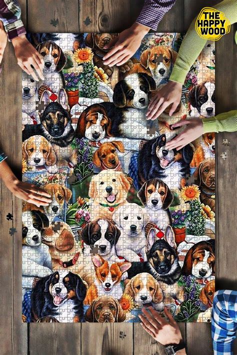 Dog Breeds Garden Jigsaw Puzzles The Happy Wood