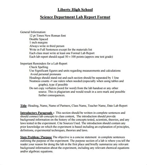 Because the probability is low enough (0.023 <.05), we decide to reject the null hypothesis and conclude that there was a significant effect of the independent variable on the dependent variable. FREE 12+ Sample Lab Reports in Google Docs | MS Word ...