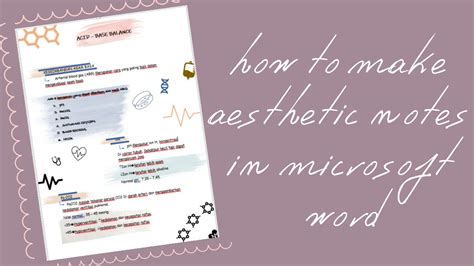 How To Make Aesthetic Notes In Microsoft Word Indonesia Youtube