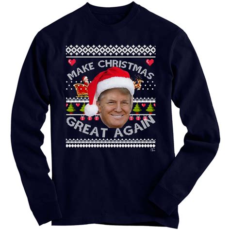 1tee Mens Make Christmas Great Again Donald Trump Santa Hat