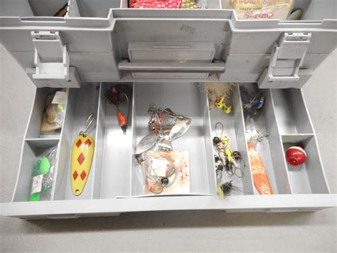 Flambeau Tackle Box With Assorted Fishing Equipment And Lures