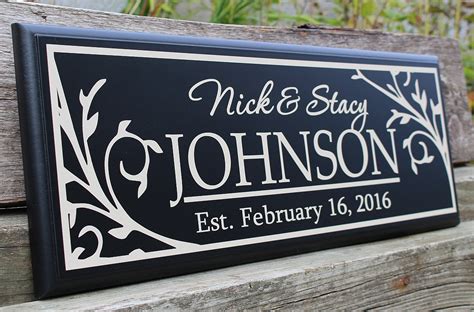 You can add the couple's names and wedding date to any of our customizable templates. Wedding Signs last name-Gift for newlyweds wedding gifts ...