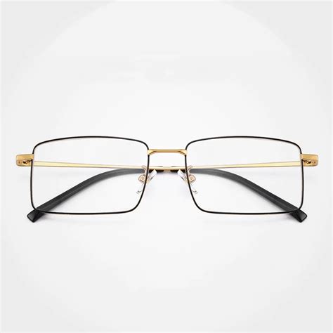 titanium square glasses frame men ultarlight vintage oversized eye glasses optical myopia