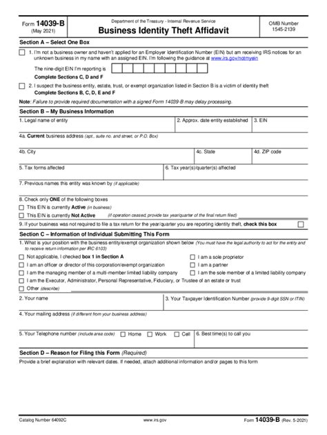 2021 2024 Form Irs 14039 B Fill Online Printable Fillable Blank