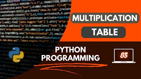 Multiplication Table In Python Youtube