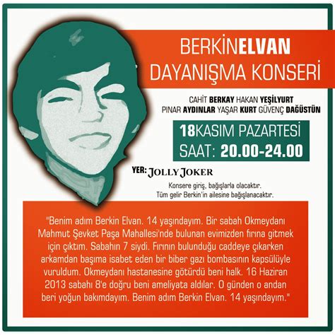 Haziran 2013 yılında gerçekleşen taksim gezi parkı eylemleri sırasında berkin elvan, polis tarafından atıldığı söylenen gaz kapsülü nedeniyle hayatını kaybetti. Can Poyraz: Berkin Elvan Dayanışma Konseri