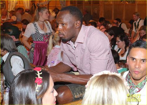 Olympic Runner Usain Bolt Parties At Oktoberfest In Germany Photo