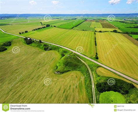 Aerial View Of Countryside Stock Photo Image Of High 96421192