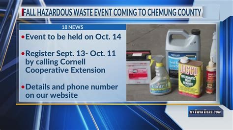 Fall Hazardous Waste Event Coming To Chemung County YouTube